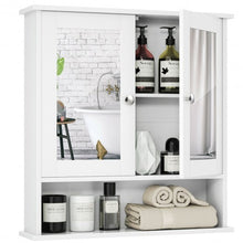Load image into Gallery viewer, Bathroom Wall Mount Mirror Cabinet Organizer-White