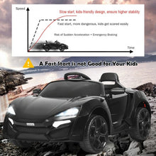 Load image into Gallery viewer, 12V 2.4G RC Electric Vehicle with Lights-Black