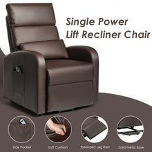 Load image into Gallery viewer, Electric Power Lift Leather Recliner Chair-Coffee