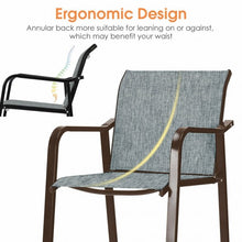 Load image into Gallery viewer, 2 pcs Counter Height Stool Chair Steel Frame Dining Bar Chair-Gray