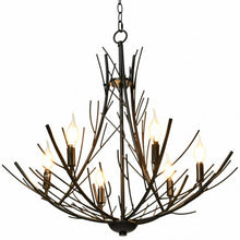 Load image into Gallery viewer, 6-Light Vintage Branch Chandelier Copper Ceiling Lamp