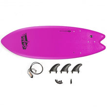 Load image into Gallery viewer, 5'5" Ocean Foamie SurfBoard with Rope and 3 Fins-Pink