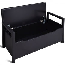 Load image into Gallery viewer, Shoe Bench Hallway Entryway Storage Rack w/ Cushion Seat-Black