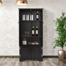 Load image into Gallery viewer, Accent Storage Cabinet Adjustable Shelves-Black