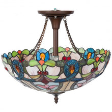 Load image into Gallery viewer, Tiffany-Style 2-Light Ceiling Lamp with 16" Shade