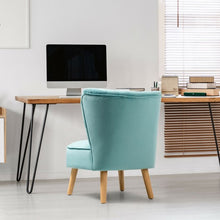Load image into Gallery viewer, Armless Accent Chair Modern Velvet Leisure Chair-Green