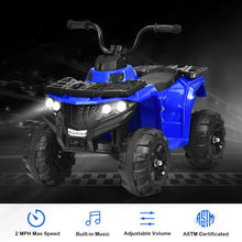 Load image into Gallery viewer, 6V Battery Powered Kids Electric Ride on ATV-Blue