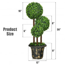 Load image into Gallery viewer, 36'' Artificial Topiary Triple Ball Tree for Indoor and Outdoor