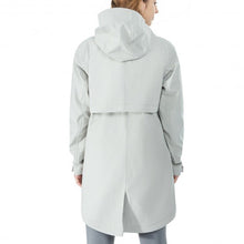 Load image into Gallery viewer, Hooded Women's Wind & Waterproof Trench Rain Jacket-Gray-XL
