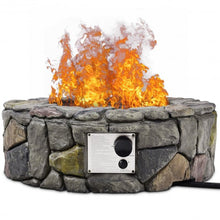 Load image into Gallery viewer, 28" Propane Gas Fire Pit with Lava Rocks and Protective Cover