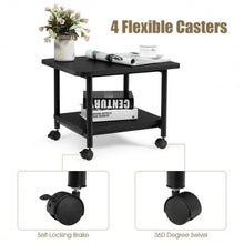 Load image into Gallery viewer, Under Desk Printer Stand with 360? Swivel Casters-Black
