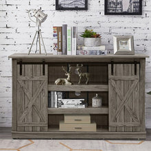 Load image into Gallery viewer, Sliding Barn TV Stand Console Table-Gray