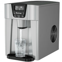 Load image into Gallery viewer, 2-In-1 Ice Maker Water Dispenser 36lbs/24H LCD Display-Silver