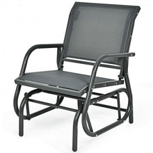 Load image into Gallery viewer, Outdoor Single Swing Glider Rocking Chair with Armrest-Gray
