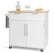 Load image into Gallery viewer, Heavy Duty Rolling Kitchen Cart-White