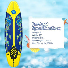 Load image into Gallery viewer, 6' Surf Foamie Boards Surfing Beach Surfboard-Yellow