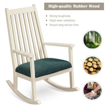 Load image into Gallery viewer, Wood Rocking Chair with Thick Cushion