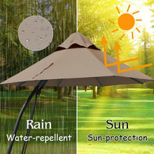 Load image into Gallery viewer, 11 Feet Outdoor Cantilever Hanging Umbrella with Base and Wheels-Tan