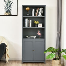 Load image into Gallery viewer, Bookcase Shelving Storage Wooden Cabinet Unit Standing Display Bookcase w/Doors