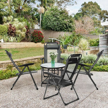 Load image into Gallery viewer, 4 Pcs Patio Garden Adjustable Reclining Folding Chairs with Headrest-Gray