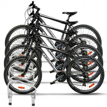 Load image into Gallery viewer, 4 Bike Parking Garage Rack Storage Stand-Silver