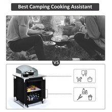 Load image into Gallery viewer, Portable Outdoor Camping Cooking Table with Storage Organizer