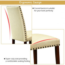 Load image into Gallery viewer, Set of 2 High Back Armless Fabric Dining Chairs