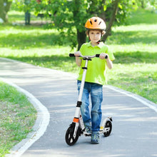 Load image into Gallery viewer, Folding Aluminium Adjustable Kick Scooter with Shoulder Strap-White