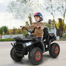 Load image into Gallery viewer, 12 V Kids Electric 4-Wheeler ATV Quad with MP3 and LED Lights-Black