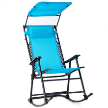 Load image into Gallery viewer, Zero Gravity Folding Rocking Chair Rocker Porch-Navy