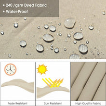 Load image into Gallery viewer, 11' Patio Offset Cantilever Umbrella 360° Rotation Aluminum Tilt-Beige