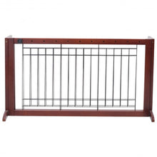 Load image into Gallery viewer, Solid Wood Adjustable Free Stand Dog Gate
