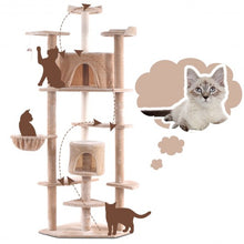 Load image into Gallery viewer, Cat Tree Condo Furniture Scratch Post Pet House Beige/Navy/Beige Paws-beige