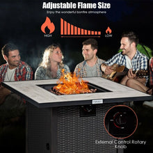 Load image into Gallery viewer, 30� Square Propane Gas Fire Pit Table Ceramic Tabletop