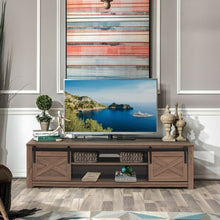 Load image into Gallery viewer, 65" Flat Sliding Barn Door TV Stand-Coffee