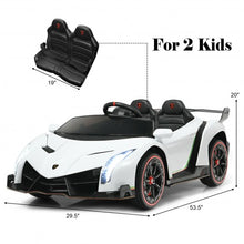 Load image into Gallery viewer, 12V 2-Seater Licensed Lamborghini Kids Ride On Car w/ RC & Swing Function-White