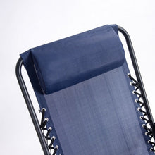 Load image into Gallery viewer, Outdoor Patio Headrest Folding Zero Gravity Rocking Chair-Blue