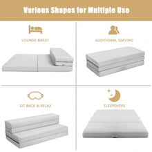 Load image into Gallery viewer, 4" Tri-Fold Sofa Bed Foam Mattress with Handles-Full Size