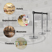 Load image into Gallery viewer, 6Pcs Crowd Control Barrier Retractable Queue Pole