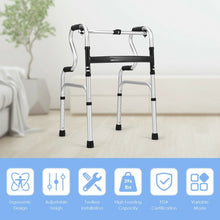 Load image into Gallery viewer, One-Button Folding Aluminum Walking Frame Walker