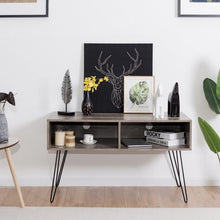 Load image into Gallery viewer, 42" TV Stand Wood Media Console with Metal Hairpin Legs