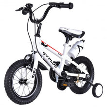 Load image into Gallery viewer, 16" Children Boys & GirlsFreestyle Bicycle w/ Training Wheels-White
