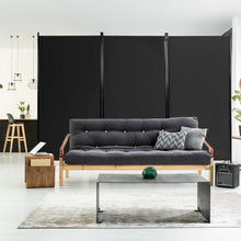 Load image into Gallery viewer, 3-Panel Room Divider Folding Privacy Partition Screen for Office Room-Black