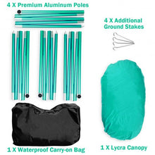 Load image into Gallery viewer, 10' x 9' Family Beach Tent Canopy Sunshade w/ 4 Poles-Green