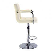 Load image into Gallery viewer, Set of 2 Bar Stool PU Leather Barstools Chair Adjustable Counter Swivel w/ Arm-brown