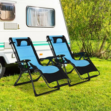 Load image into Gallery viewer, Outdoor Folding Padded Zero Gravity Lounge Chair-Navy