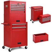 Load image into Gallery viewer, 6-Drawer Tool Chest w/ Heightening Cabinet-Red