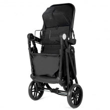 Load image into Gallery viewer, 2-in-1 Foldable Pushchair Newborn Infant Baby Stroller-Black