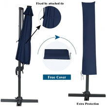 Load image into Gallery viewer, 10 Ft Patio Offset Cantilever Umbrella with Solar Lights-Navy