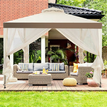 Load image into Gallery viewer, Canopy Gazebo Tent Shelter Garden Lawn Patio with Mosquito Netting-Beige